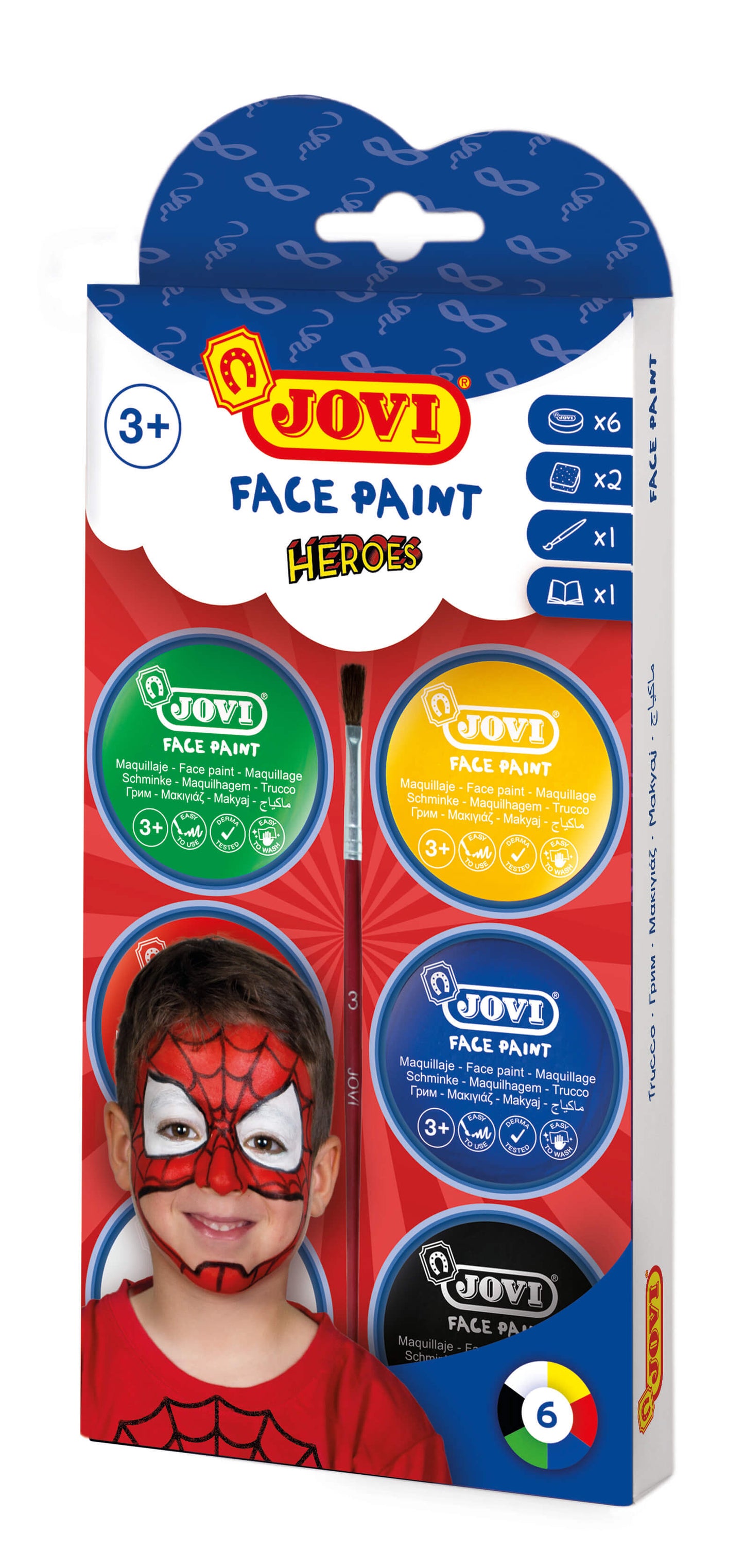 Face Paint Cream Ass. Col 8Ml X 6 Kit Heroes Unit Unit