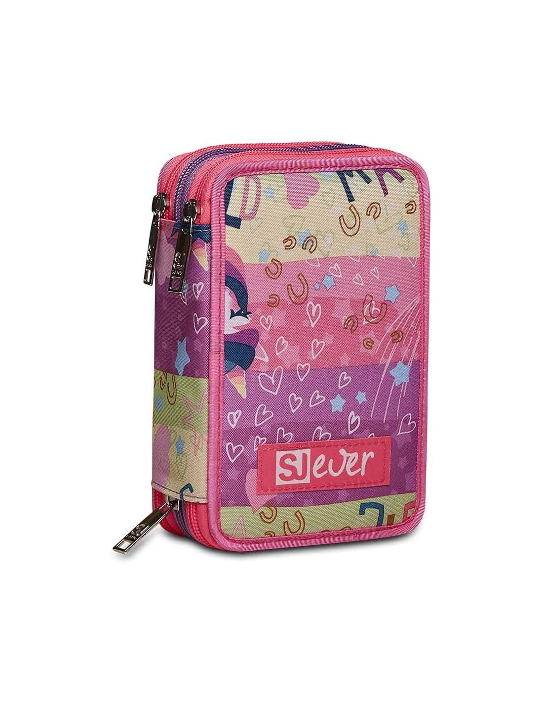 Pencil Case 3 Zip Filled Seven Rayly Girl
