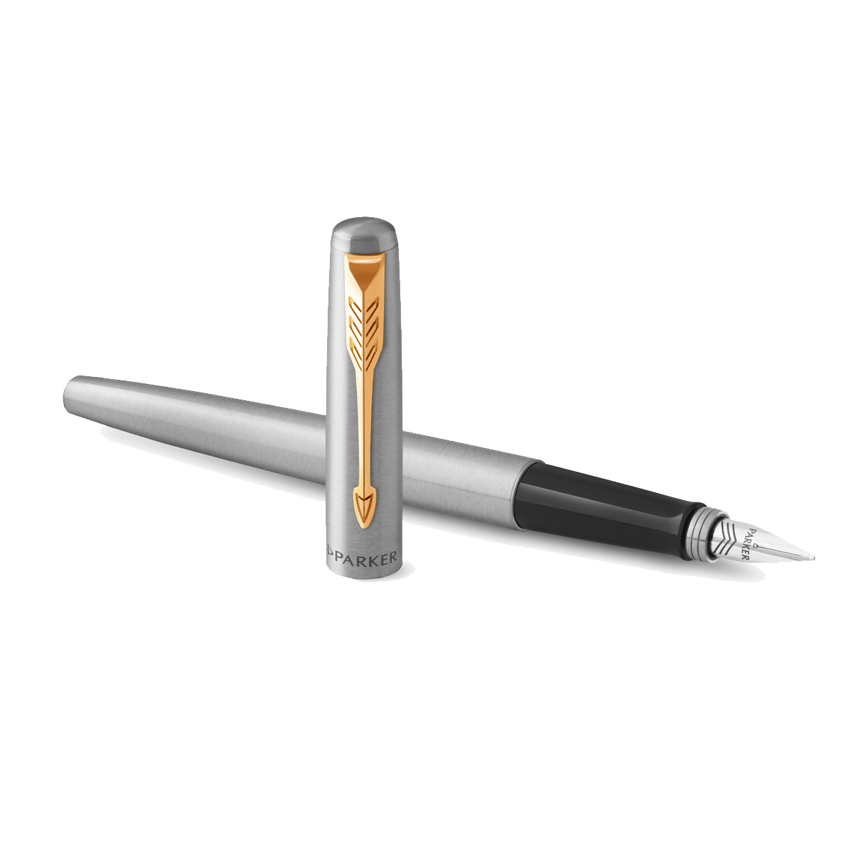 Parker Jotter Stainless Steel Gold Trim Fountain Pen