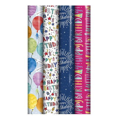 Happy Birthday - 1 Roll Wrapping Paper X2.5Mtrs