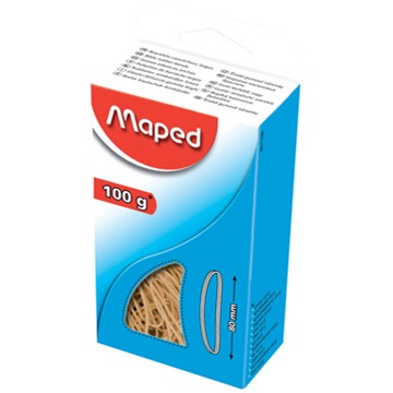 Narrow Light Brown Rubber Bands 100G 80Mm