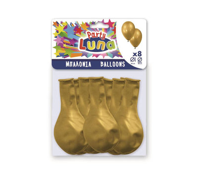 Gold Balloons X8Pcs