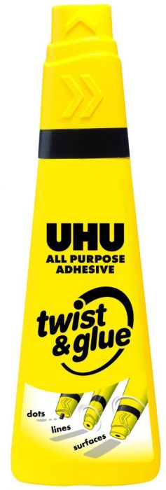 HYPERBURO  COLLE UHU TWIST&GLUE EXTRA FORTE TRANSPARENTE MULTI