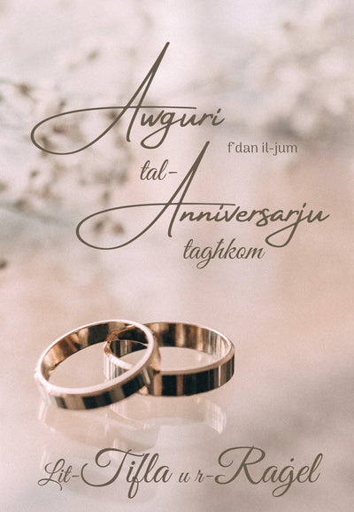 Awguri Tal-Anniversarju Tagħkom Lit-Tifla U R-Raġel