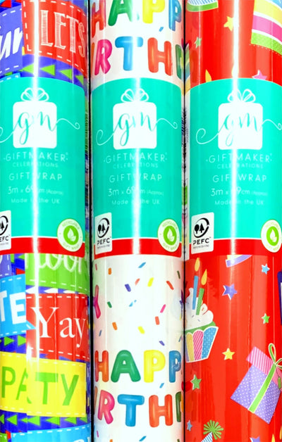 Wrapping Paper 1 Roll X3 Metres - Kids