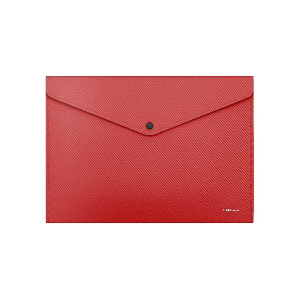 Button A4 Plastic Envelop Red