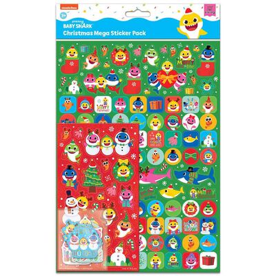 Baby Shark Christmas Mega Sticker Pack