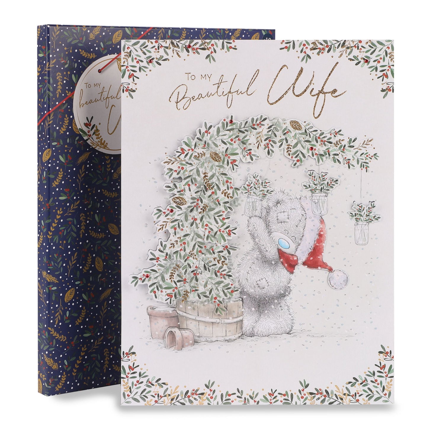 Wife Bear Christmas Luxury A4 Boxed Card