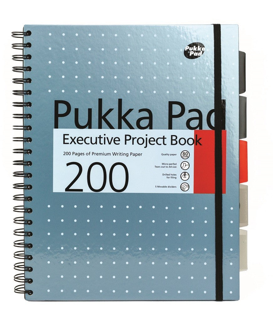 Pukka Pad A4 Project Book Spiral Hardback Covers