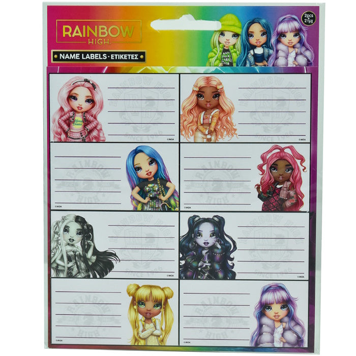Rainbow High School Lables X16Pcs