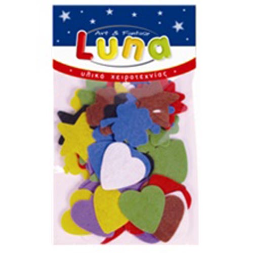 Felt Shapes Assorted X 60Pcs
