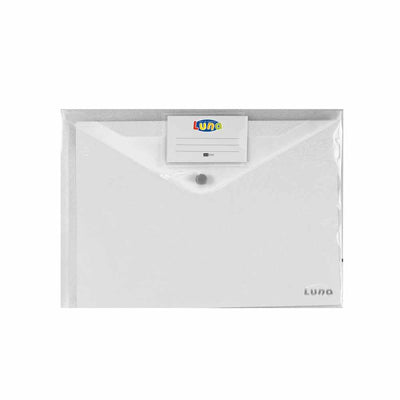 Plastic A4 Button Envelope Transperant