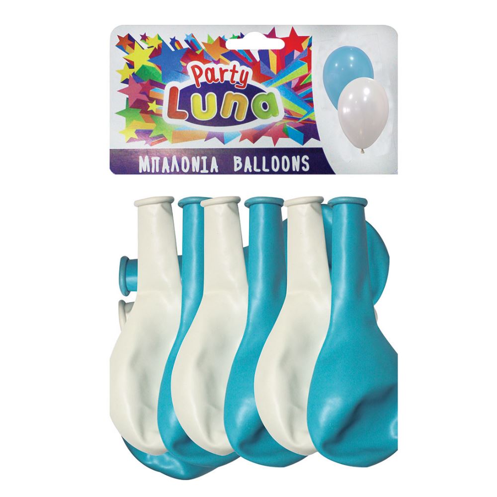 Balloons White And Light Blue X24 Pcs