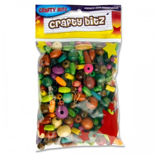 Wooden Beads Mixed Coloures And Sizes
