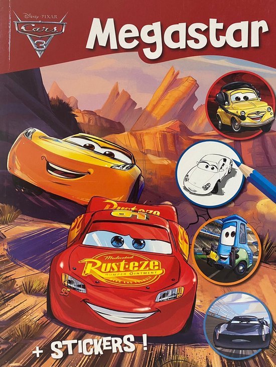 Megastar Colouring And Stickers - Cars