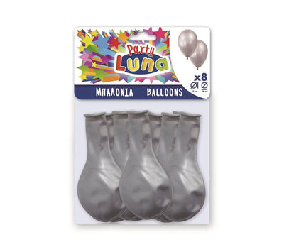 Silver Balloons X8Pcs