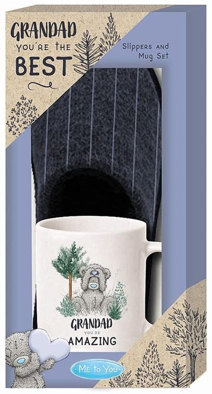 Best Grandad Me To You Bear Mug & Slippers Gift Set