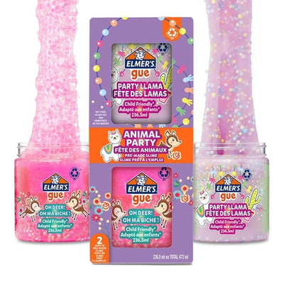 Elmers Animal Party Pre-Made Slime 236.5Ml Pack Of 2