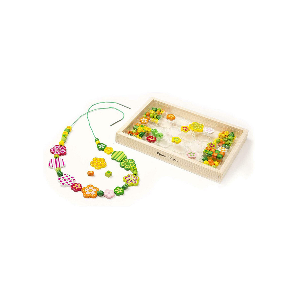 Wooden Bead Set Flowers