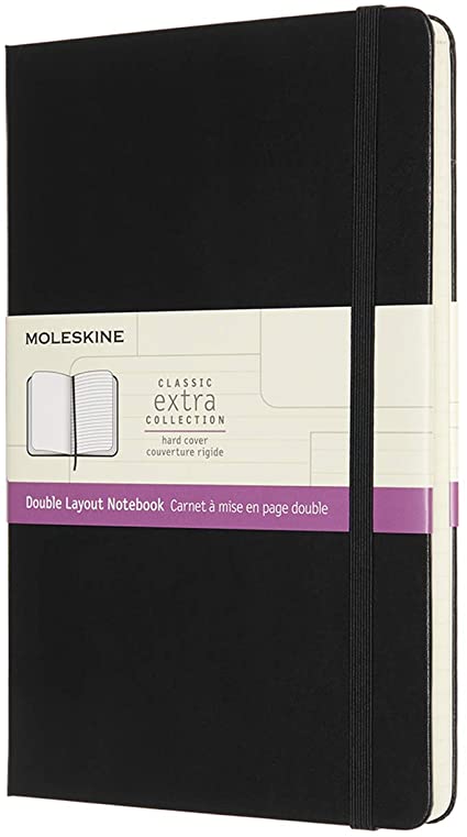 Notebook Ruled-Plain Black Hard A5