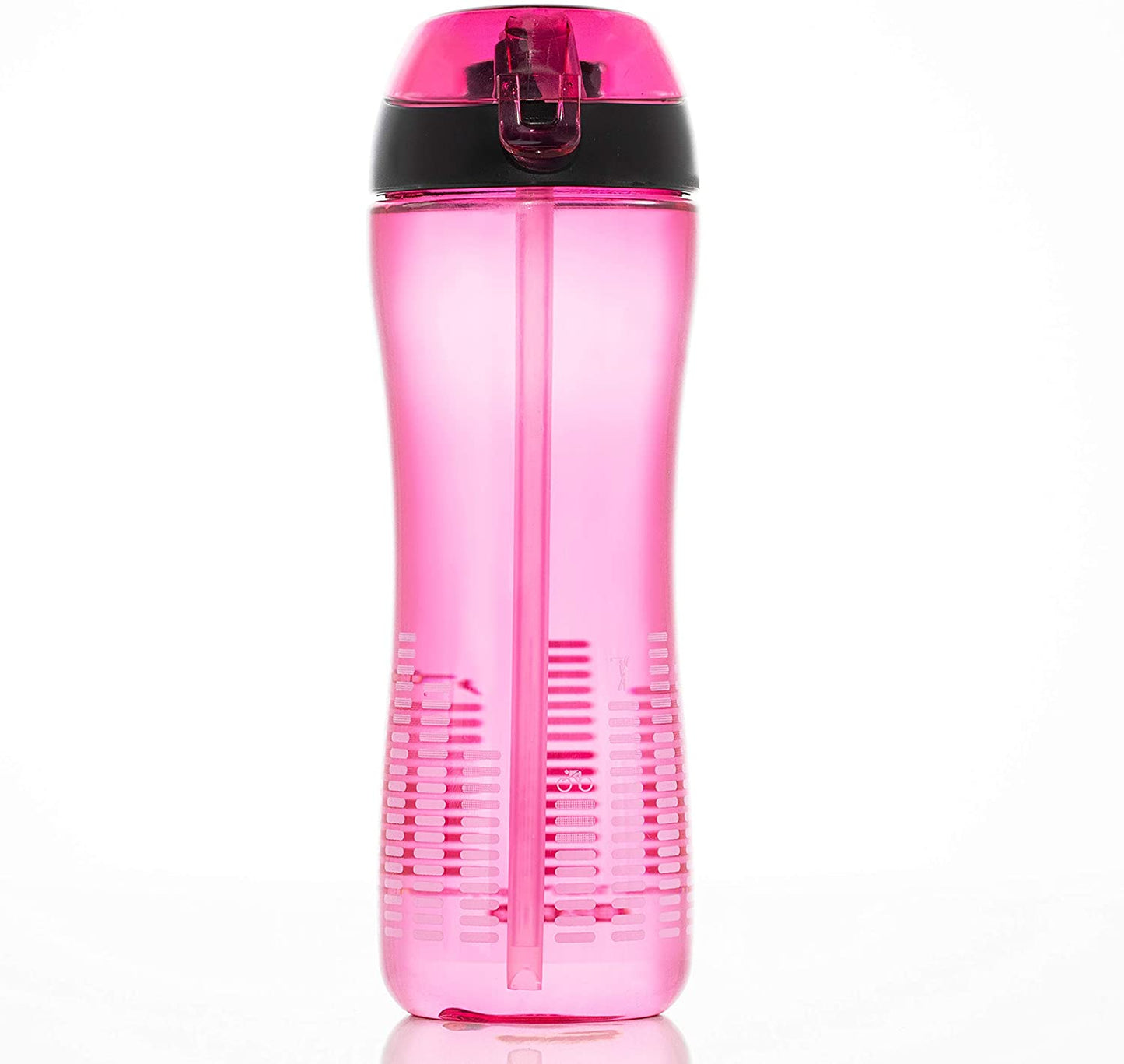 Lock & Lock Flip Top With Bpa-Free Silicone Straw, 650 Ml, Pink