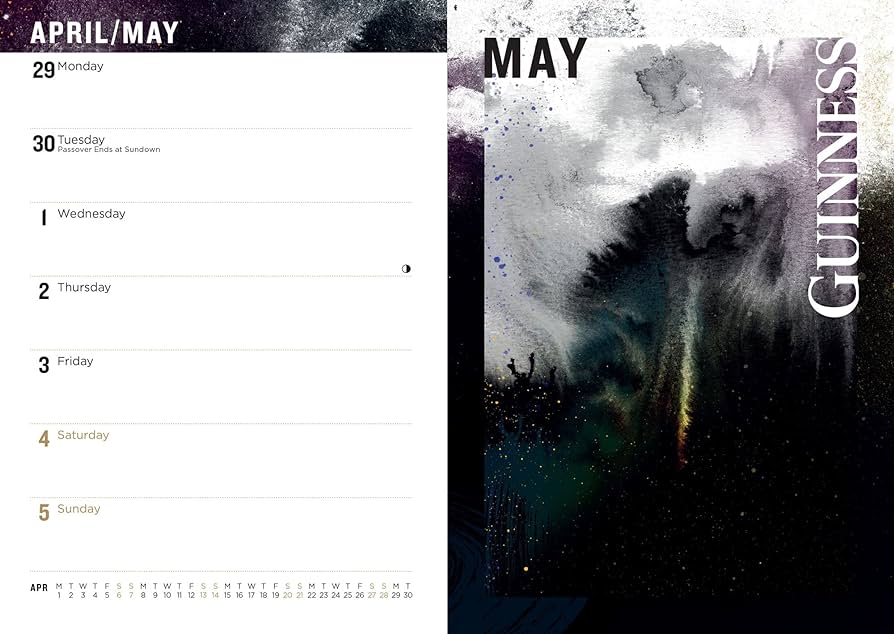Guinness A5 Diary 2024 - One Week On One Page