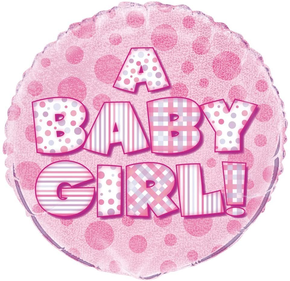 Baby Girl Helium Foil Balloon - 45Cm