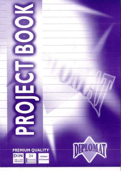 Project Book A5 24 Ruled 24 Coloured 24 Pages