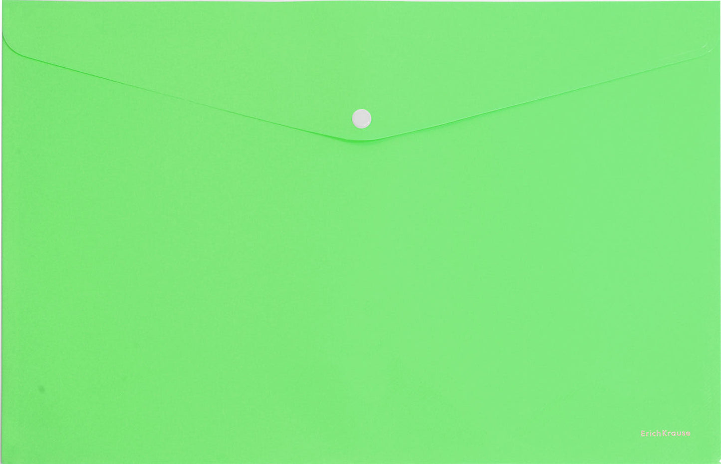 Button A4 Plastic Envelop Light Green