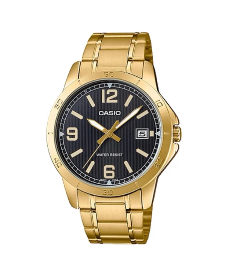 Casio Gold Tone Stainless Steel Analoge Men S Watch