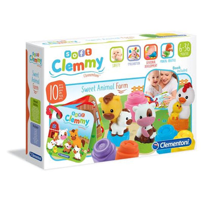 Clemmy Soft Blocks & Farm Book 10Pcs 6-18 Months