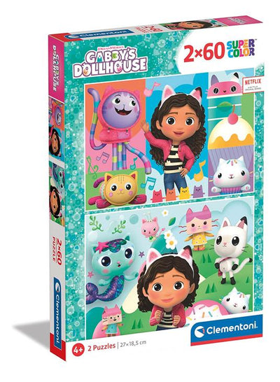 Gabby S Dollhouse - 2 Puzzles X60 Pcs