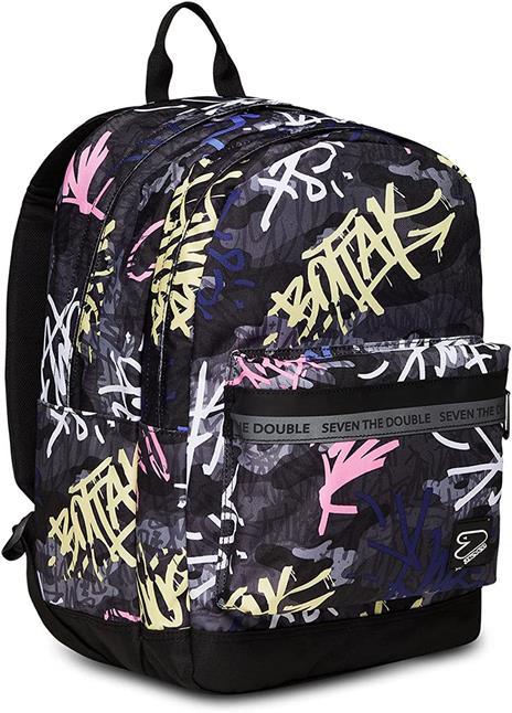 Seven Mystic Gray Backpack 2 Large Compartments - Free Wireless Earphones