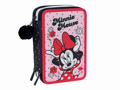 Minnie Mouse 3 Zip Filled Pencil Case