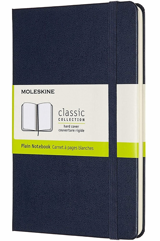 Moleskine - Hard Cover Plain A5 Notebook Sapphire Blue