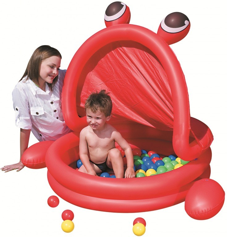 Inflatable Pool Pet + 50 Balls 97Cm X 97Cm X 97Cm