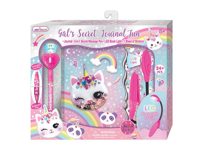 Girl'S Secret Journal With Invisible Ink & Led
