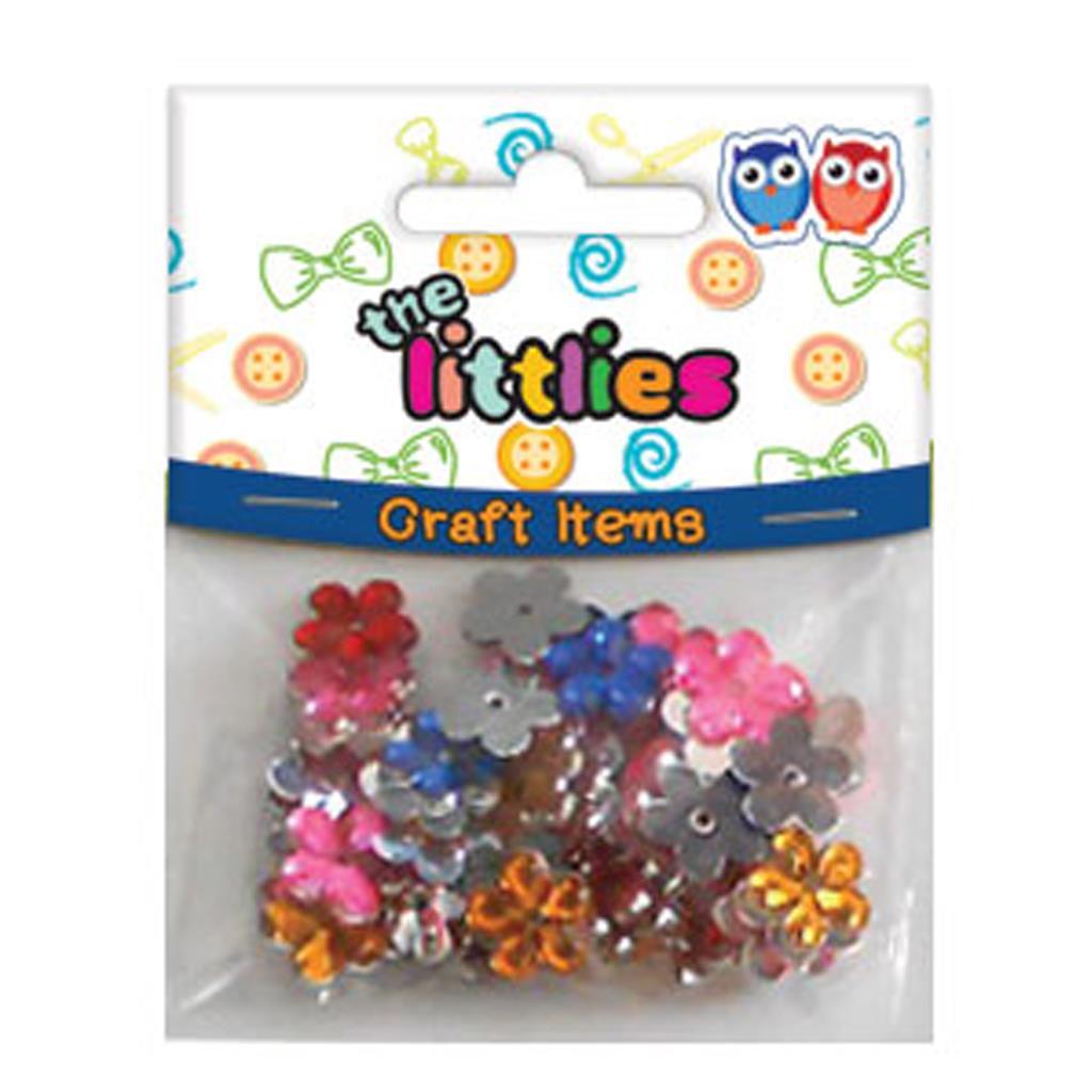 Rhinestone Flowers - 12Mm - 50Pcs