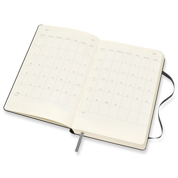 Diary 12 Months Daily A5 Black Hardback