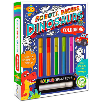 Robots - Racers - Dinosaurs Colouring