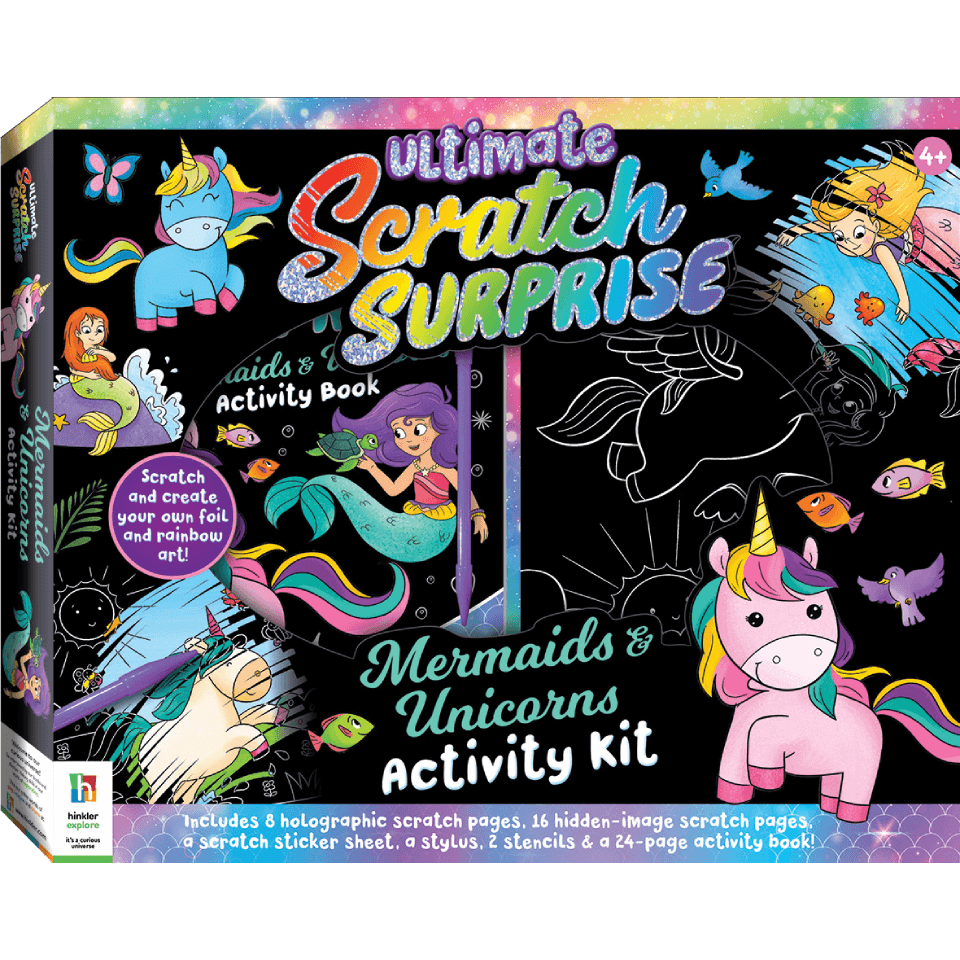 Ultimate Scratch Art Surprise Mermaids & Unicorns Activity Kif