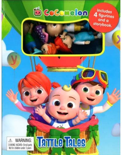 Cocomelon Tattle Tales Board Book - 4 Figurines And Story Book