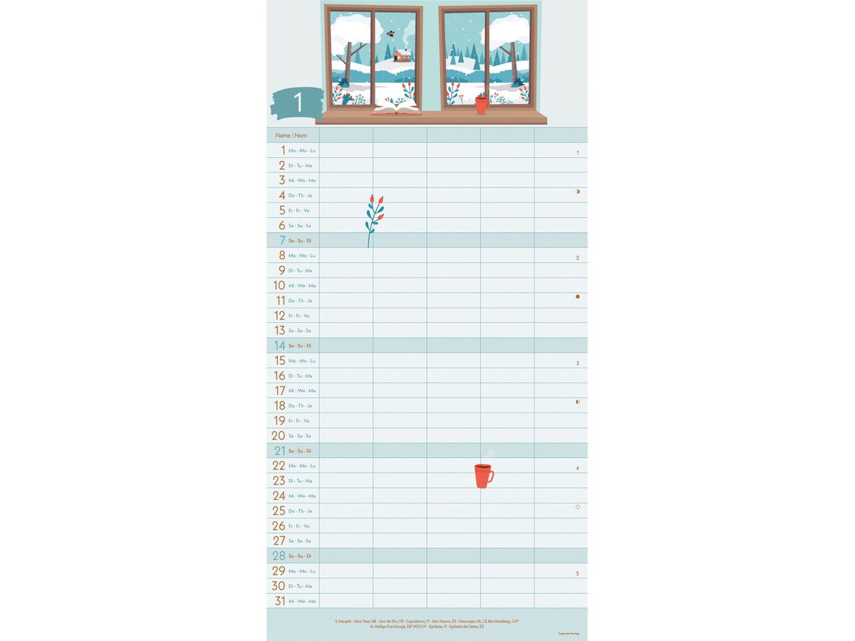 Happy Vibes Family Planner 2024