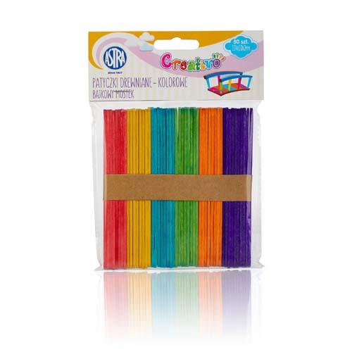 Craft Wooden Sticks Asstd Colours