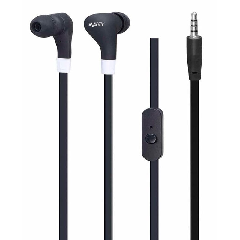 Earphones With Microphone - 1.2Mtr Flat Wire