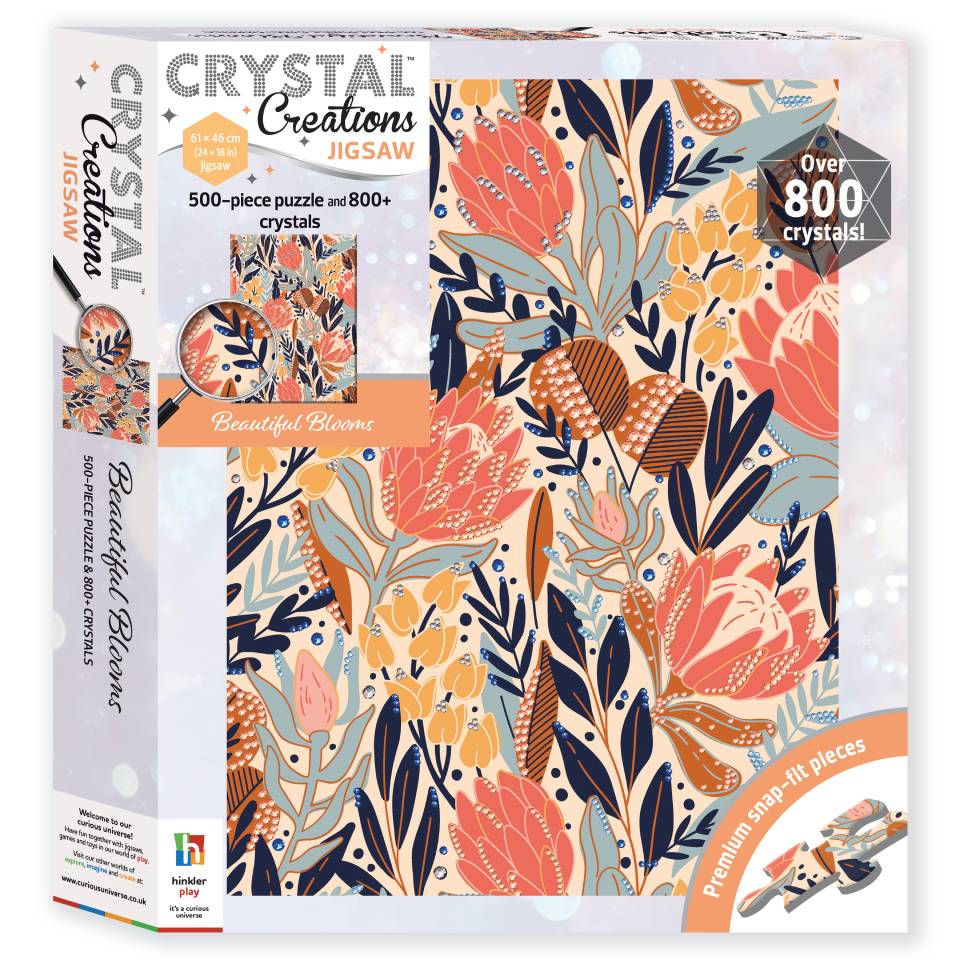 Jigsaw Puzzle X500Pcs - Beautiful Blooms And Over 800 Crystals