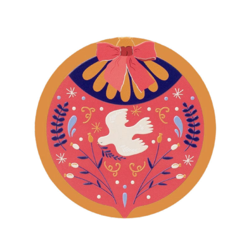 Christmas Red Bauble Coaster