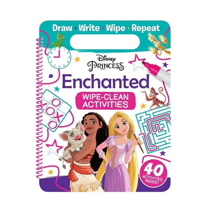 Disney Princess Wipe Clean Learning Activity Book With Pen