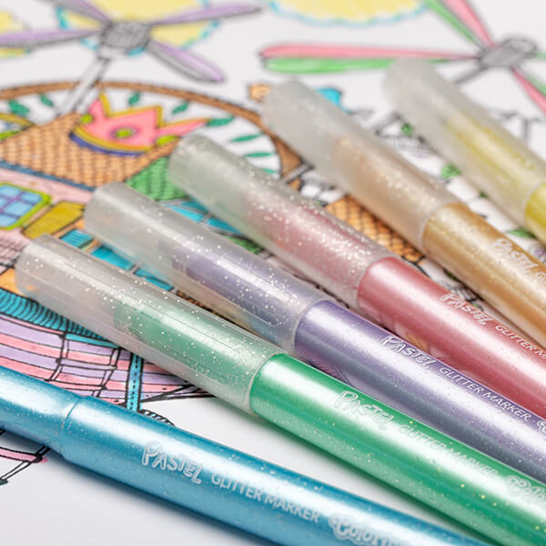 Pastel Glitter Markers
