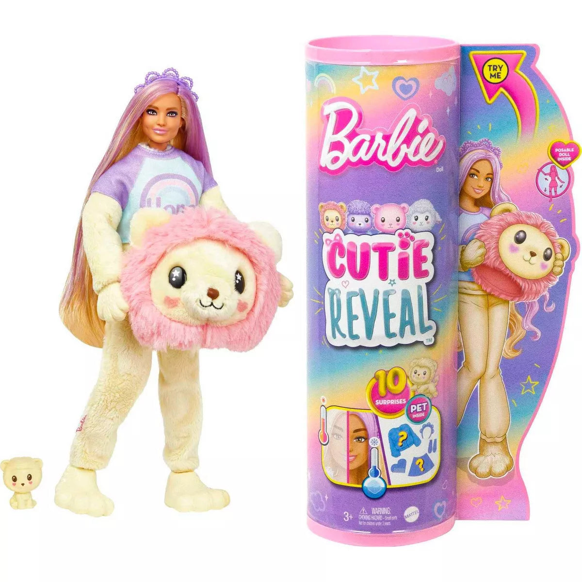 Barbie Cutie Reveal Cozy Cute - Lion Doll